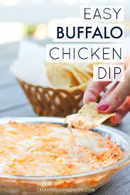 Simple Buffalo Chicken Dip 30 Minutes Only 5 Ingredients Recipe Chicken Dip Recipe Recipes Buffalo Chicken Dip Recipe