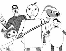 Colouring for toddlers help your children to relax and feel better. Baldi 39 S Basics Coloring Pages