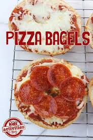 Pizza Bagels For Kids Delicious Pizza Pizza Bagels Food