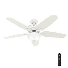 Hunter Channing 54 In Led Indoor Easy Install Fresh White Ceiling Fan With Hunterexpress Feature Set 53368 The Home Depot White Ceiling Fan Ceiling Fan Easy Install