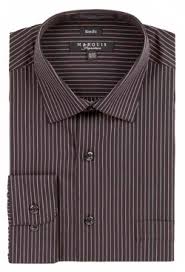 Marquis Mens Black Pinstripe Slim Fit Dress Shirt 009sl
