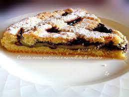 Crostata Con Crema Pasticcera E Marmellata Di Amarene La Mimosa Rosa Torte Alimentari Idee Alimentari Pasticceria