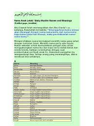 Maka dari itu, pastikan nama yang diberikan memiliki makna yang baik. 36836842 Nama Anak Lelaki Muslim Boy Names 1