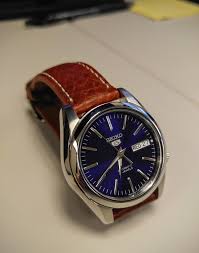 Seiko 5 Snkl43 With Leather Strap Stylish Watches Men Luxury Watches For Men Vintage Watches