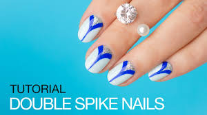 This design is a saviour for those looking for easy nail art designs at home for beginners without tools. Double Spike Elegant Nail Art Tutorial Sonailicious Youtube