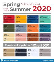 Spring Summer 2020 Fashion Color Trends Color Palette Stock Vector Illustration Of Code Class Color Trends Fashion Summer Color Trends Spring Colors Fashion