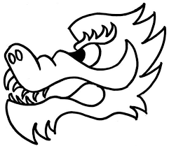 Cut out the shape and use it for coloring, crafts, stencils, and more. Dragon Face Puppet Template Dragon Face Chinese New Year Dragon Chinese Dragon