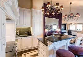 Concrete floors with pale marbled island, floor to ceiling glass windows, skylight, and central island. 81 Custom Kitchen Island Ideas Beautiful Designs Designing Idea
