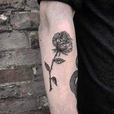 At the same time, the red rose tattoo. Blackwork Rose Stem Tattoo Tattoogrid Net