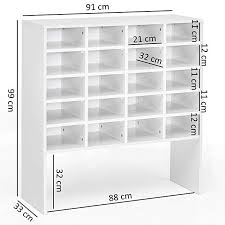 Finebuy Schuhregal Benny Holz Weiss 91 X 99 X 33 Cm Ablage Hoch Mit Staufach Design Schuhstander Gross 20 Paar Schuhe Regal Aufbewahrung Schrank Dielenmobel
