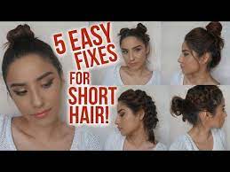 5 Easy Hairstyles For Short Hair X2f X2f No Heat X2f X2f Lazy Day Running Late Lazy Hairstyles Short Hair Styles Easy Cute Hairstyles For Short Hair