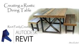 A dining table sketch with some dimensions. Family Creations Creating A Rustic Dining Table In Revit 2018 Youtube
