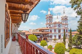 Beautiful Church Of San Cristobal Seen From A Balcony At Mazamitla Town In Jalisco Mexico Stock Photo Adobe Stock