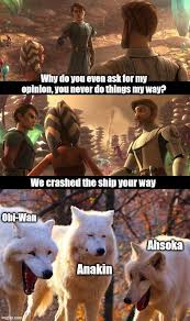 Poor Ani Always Getting Roasted Prequelmemes Star Wars Ahsoka Funny Star Wars Memes Star Wars Humor