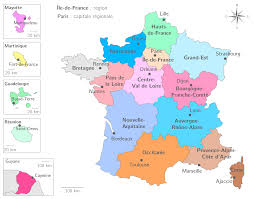 En janvier 2016, la france ne compte plus 22 régions métropolitaines mais 13. Les Regions Francaises Et Leurs Capitales 3e Carte Geographie Kartable