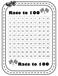 You can add cute vector illustrations of animals, fruits, and other objects to make learning visual and fun. Race To 100 Pdf Google Drive Math Games For Kids Summer School Math First Grade Math