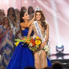 The Passing Of The Crown Let The Journey Begin For Iris Mittenaere Missuniverse Miss Universe Dresses Miss Universe Gowns Pageant