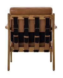 Lanston Chair Leather Cushion Reclaimed Wood Pieces Wood Arm Chair