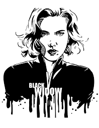 Pin On Lineart Black Widow