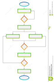 Colorful Blank Flowchart Stock Illustration Illustration Of