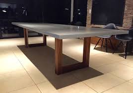 Polished Concrete Patio Table With Kiaat Base Projects Floatdesign Co Za Concrete Dining Table Dining Table Bases Dining Room Table
