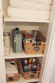 Redo your linen closet for just $10 with plastic baskets from the dollar store. Makeup Hearthavenhome