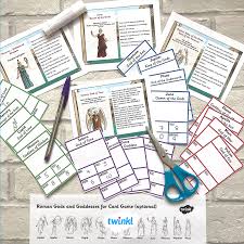 Ideally over 20 different cards. Roman Gods And Goddesses Card Game Roman Gods Card Games Teaching Packs