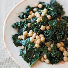 Spicy Sauteed Kale And Chickpeas Recipe Sauteed Kale Kale Chickpea