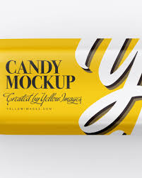 Matte Candy Mockup In Packaging Mockups On Yellow Images Object Mockups