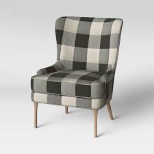 Cheswold Wingback Chairs Checks Black White Threshold Target Wingback Chair Plaid Chair Chair