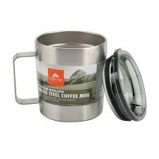 Ozark Trail Double Wall Vacuum Sealed Stainless Steel Coffee Mug 12 Oz Walmart Com Stainless Steel Coffee Mugs Stainless Steel Coffee Mugs