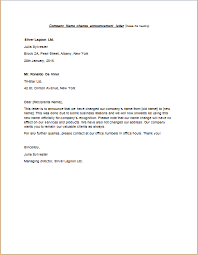 I have shifted one week ago, and i request you to please update my address in your records. Letter To Inform Suppliers Of Change Of Company Change Of Ownership Announcement Letter