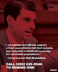 Republicans Rob Bresnahan Jr. and Brian Fitzpatrick claimed they won't vote  for a bill that cuts Medicaid. Right now, the House is voting AGAIN