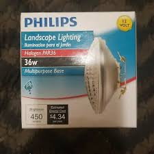 Philips Halogen Landscape Lighting Par36 12 Volt Flood Light Bulb 36 Watt 3000 Kelvin Multi Purpose Base 415257 Halogen Bulbs Industrial Electrical