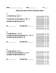 Graphing Lines Using Parallel And Perpendicular Slopes Parallel And Perpendicular Lines Graphing Perpendicular