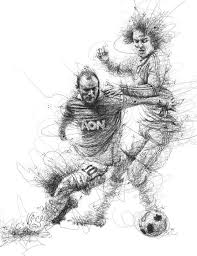Futbol Art Scribble Art Sketches