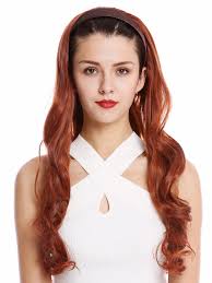 If you hair is not naturally black, you will have to find the right blend of blacks when it is colored to make it look natural. Halfwig Hairpiece Extension With Black Hair Hoop Alice Band Very Long Wavy Dark Copper Red 25