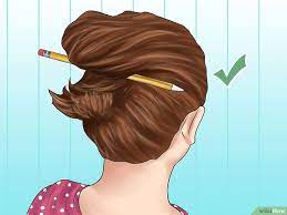 4 Ways To Put Your Hair Up With A Pencil Up Hairstyles Cute Up Hairstyles Braids With Curls