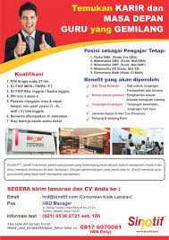 Semua lowongan direct employer outsourcing. Lowongan Kerja Pt Sinotif Indonesia