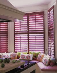 Make A Stylish Statement Faux Leather Shutters In Baby Ostrich Pink Wooden Shutters Interior Window Shutters Interior Window Shutters