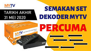 Pemberian dekoder mytv bernilai rm300 secara percuma ini melibatkan 2 juta penerima bsh terutama mereka yang tinggal di kawasan yang sukar semakan boleh dibuat di portal rasmi mytv broadcasting di sini. Permohonan Dekoder Mytv Percuma Kemaskini Maklumat Sebelum 31 Mei 2020 Youtube