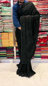 Stunning Black Color Party Saree Collection