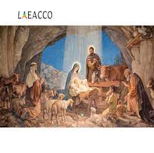 Check out our nativity scene paint selection for the very best in unique or custom, handmade pieces from our shops. Laeacco Oil Painting Nativity Scene Jesus Birth Christian Barn Sheep Party Photo Backgrounds Photography Backdrop Photo Studio Background Aliexpress