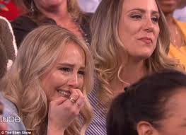 Ellen superfan has emotional reunion with Navy boyfriend