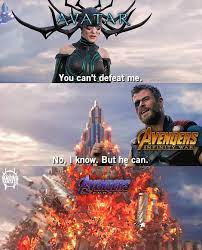 Enjoy Your Fun While You Can Avatar Because We Re In The Endgame Now Funny Marvel Memes Marvel Marvel Funny