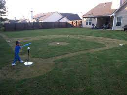 Backyard Baseball Field Daddy Made This For Logan S Sports Themed Birthday Party Backyard Sports Backyard Baseball Backyard