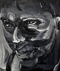 Black And White Acrylic Painting Portrait Tim Dayhuff Painting Black And White Acrylic On Internet Photocopy On Panel 2013 Black And White Portraits Portrait Artist Black And White Painting