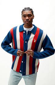 Playboy By Pacsun Striped Button Cardigan Pacsun