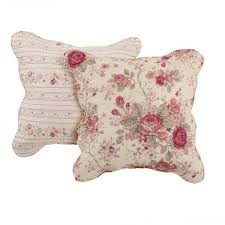 Antique Rose Cotton Throw Pillow Decorative Pillow Sets Cotton Quilt Set Throw Pillows