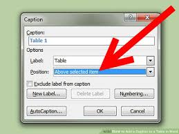 How To Add A Caption To A Table In Word 8 Steps With Pictures